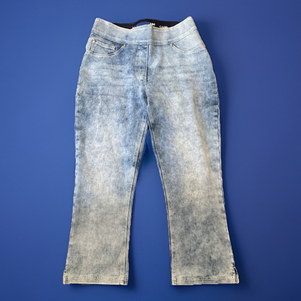 Luxe Denim Woman's Size S Capri Jeans 4 Way Stretch Blue Cloud Look 27x20.5